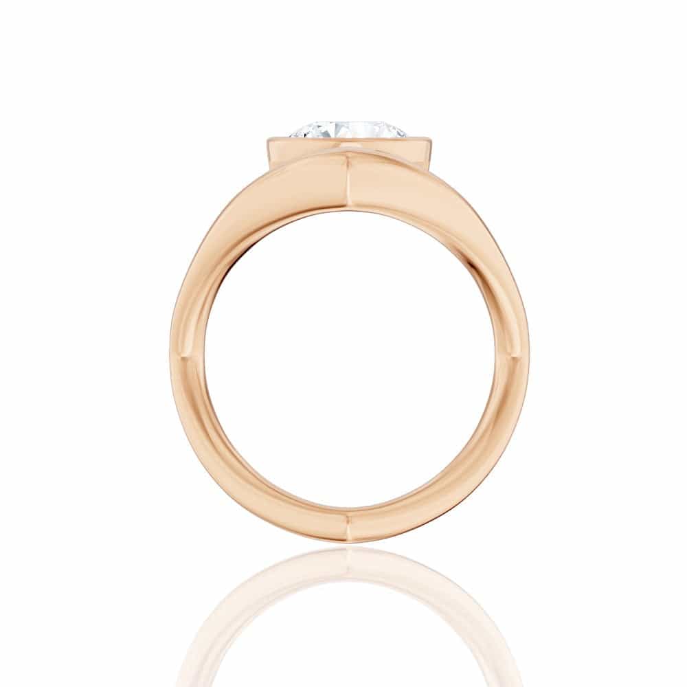 18kt rose gold/round/side