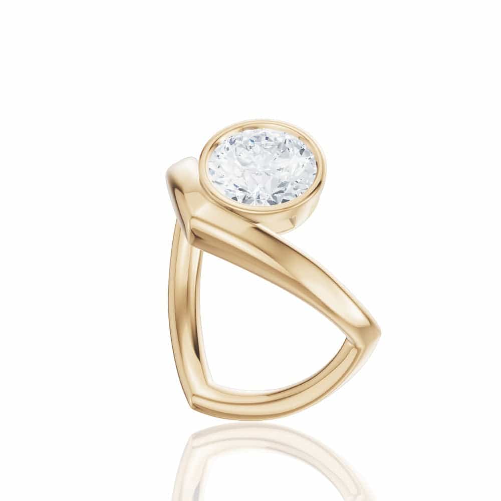 14kt yellow gold/18kt yellow gold/round/front