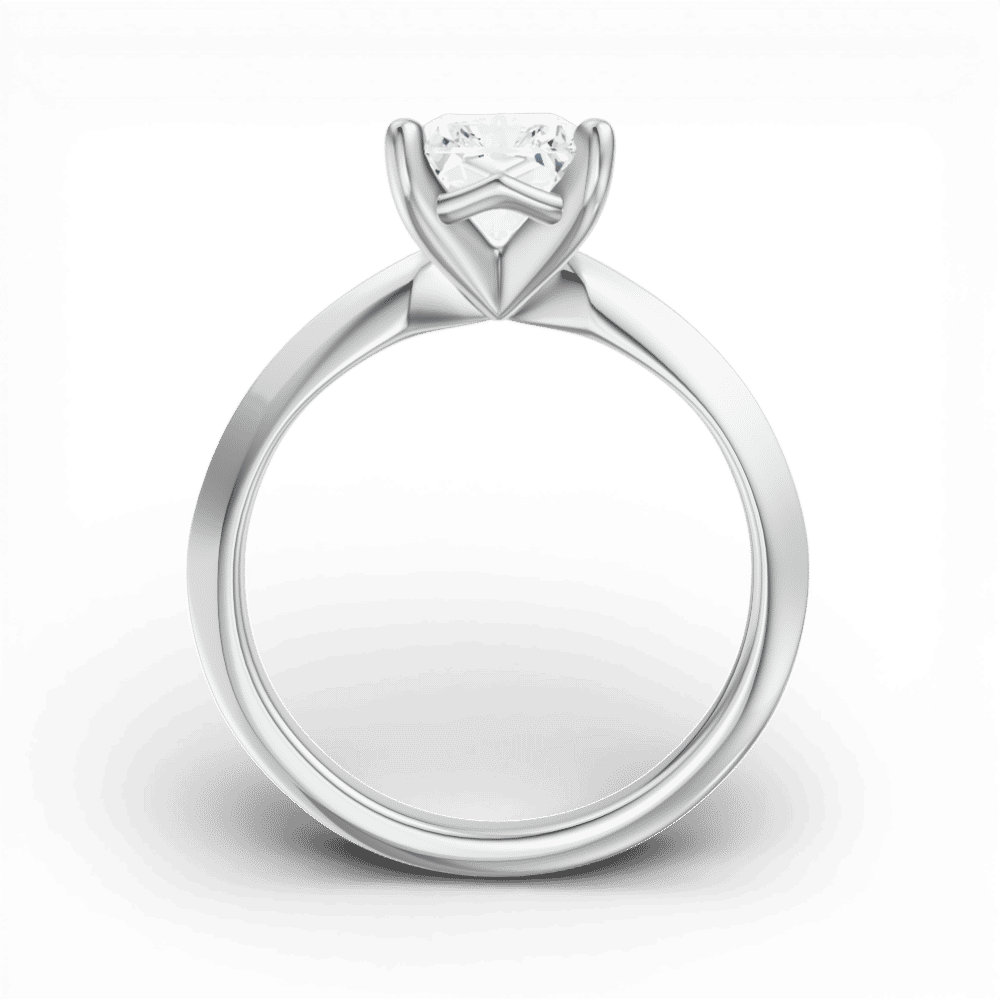 14kt white gold/18kt white gold/platinum/radiant/front