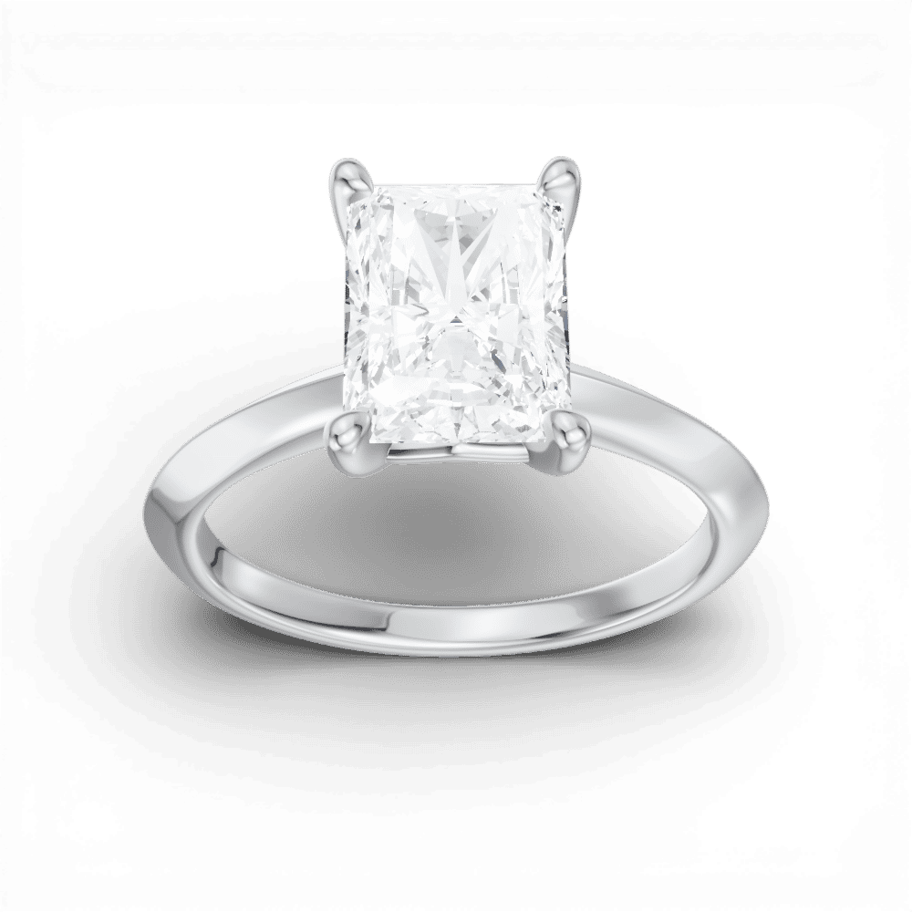 14kt white gold/18kt white gold/platinum/radiant/measurement