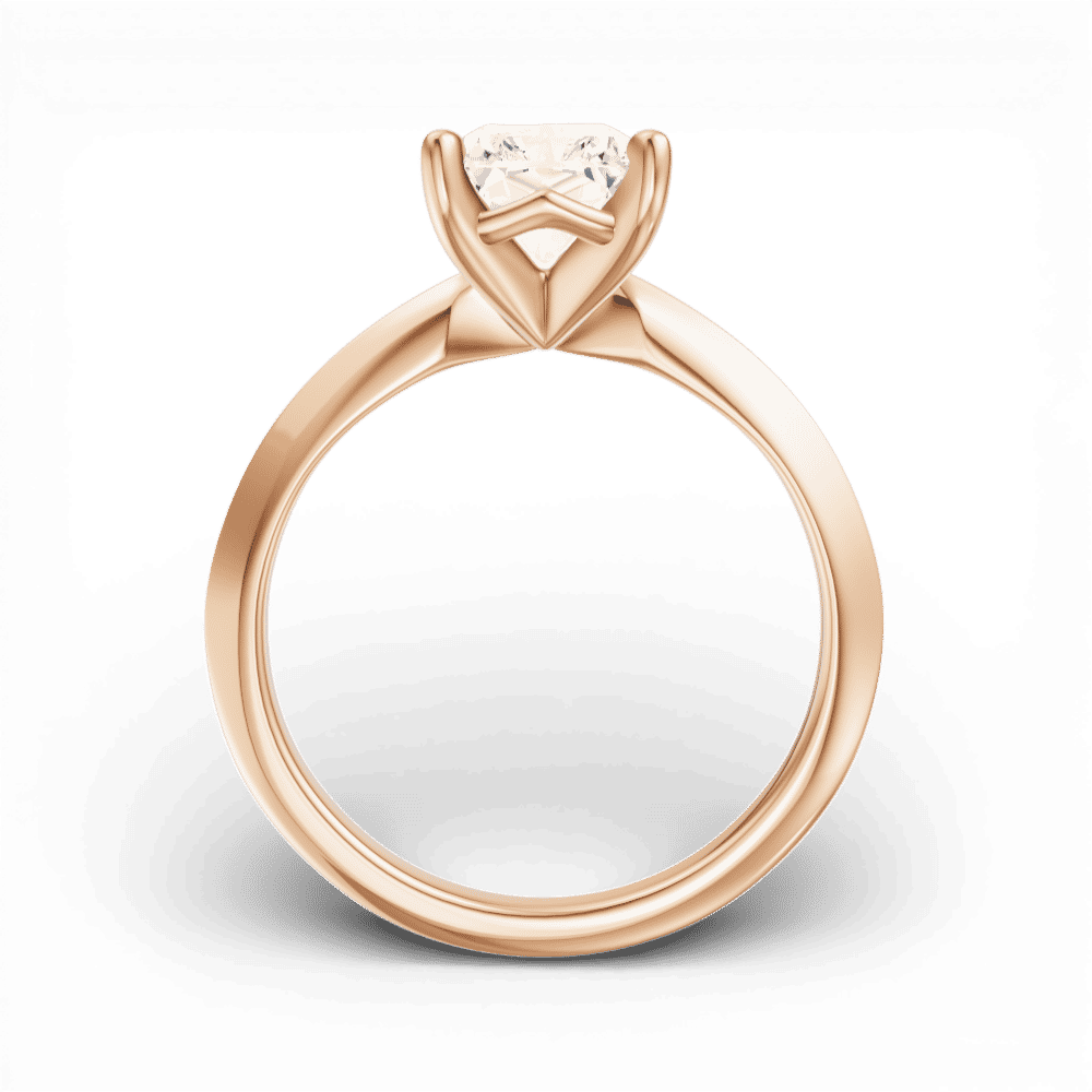 18kt rose gold/radiant/front