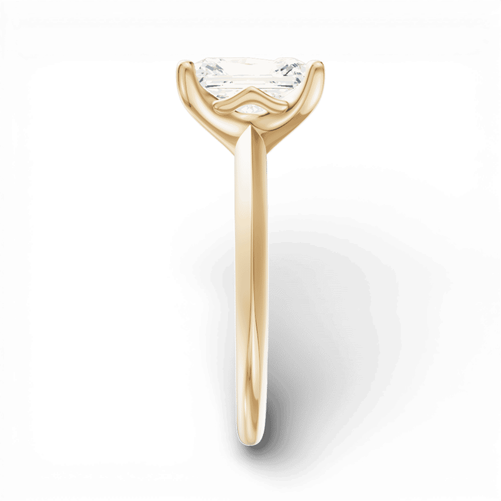 14kt yellow gold/18kt yellow gold/radiant/side