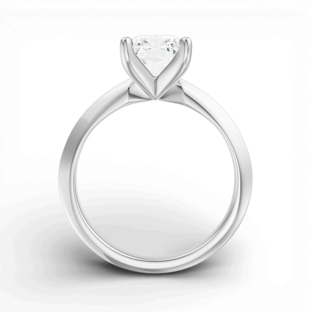 14kt white gold/18kt white gold/platinum/pear/front