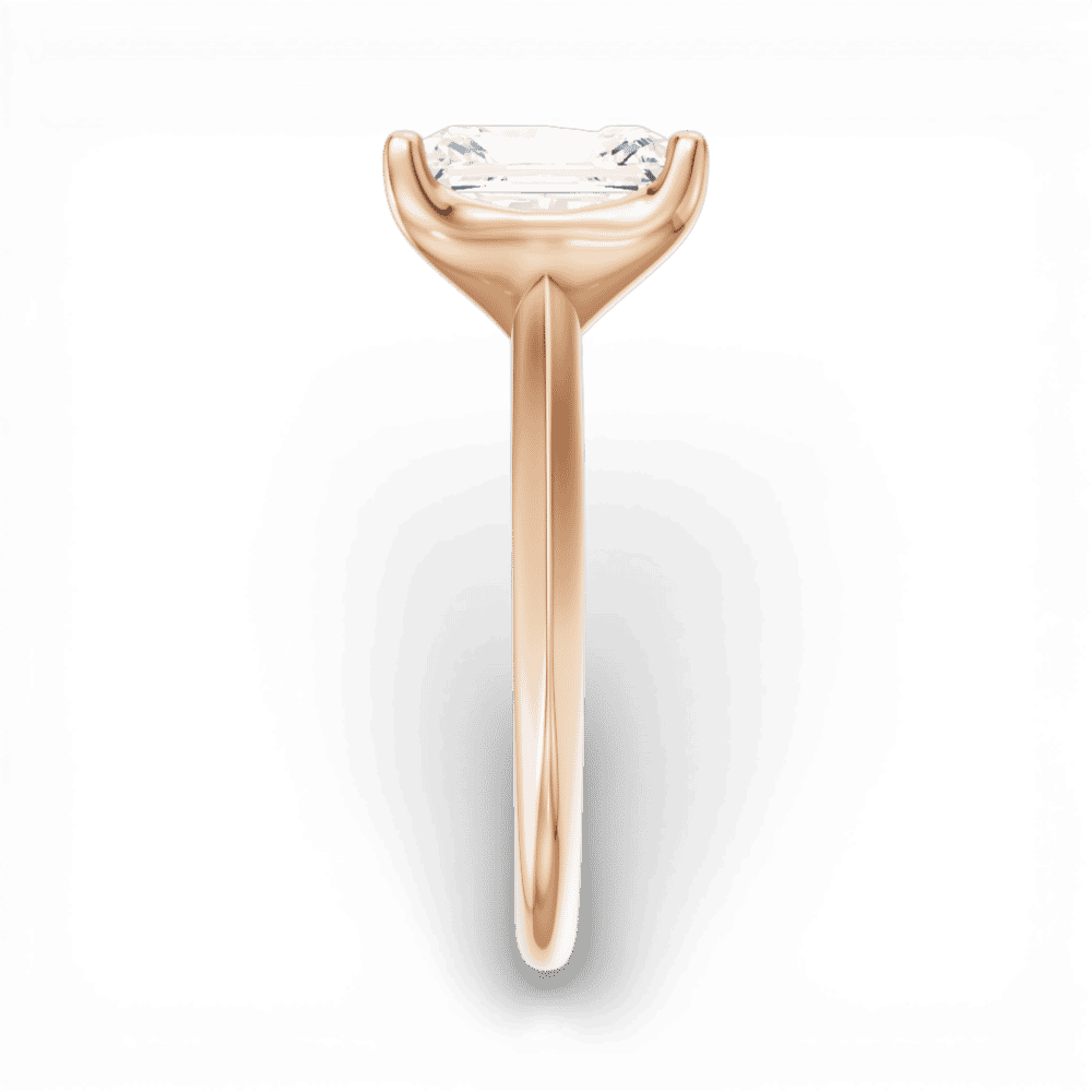 18kt rose gold/radiant/side