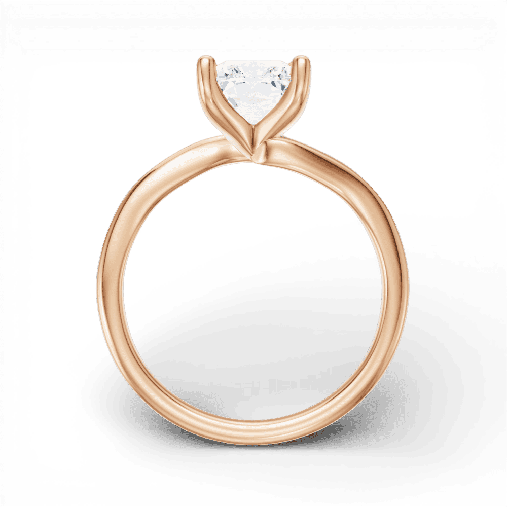 18kt rose gold/radiant/front