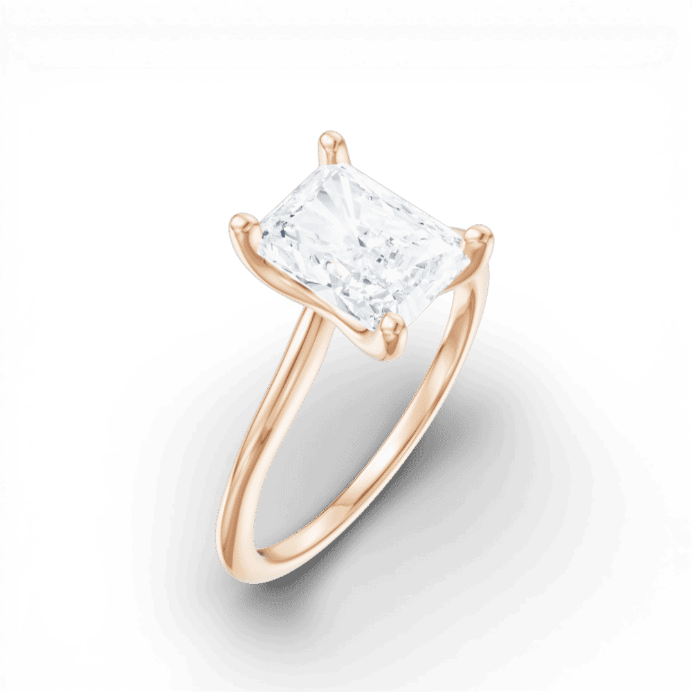 18kt rose gold/radiant/perspective