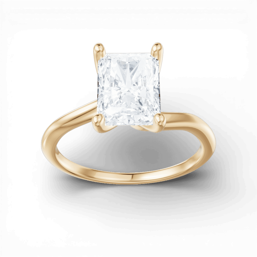 14kt yellow gold/18kt yellow gold/radiant/meaurements