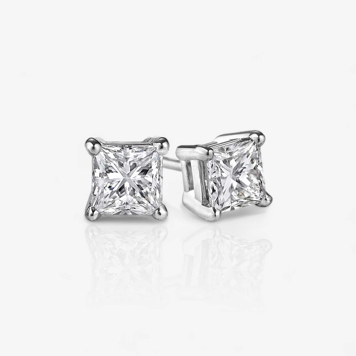 14kt white gold/18kt white gold/platinum/0.25/0.33/0.50/0.75/1.00 CTW/1.50/push-back/screw-back/jumbo-back/top
