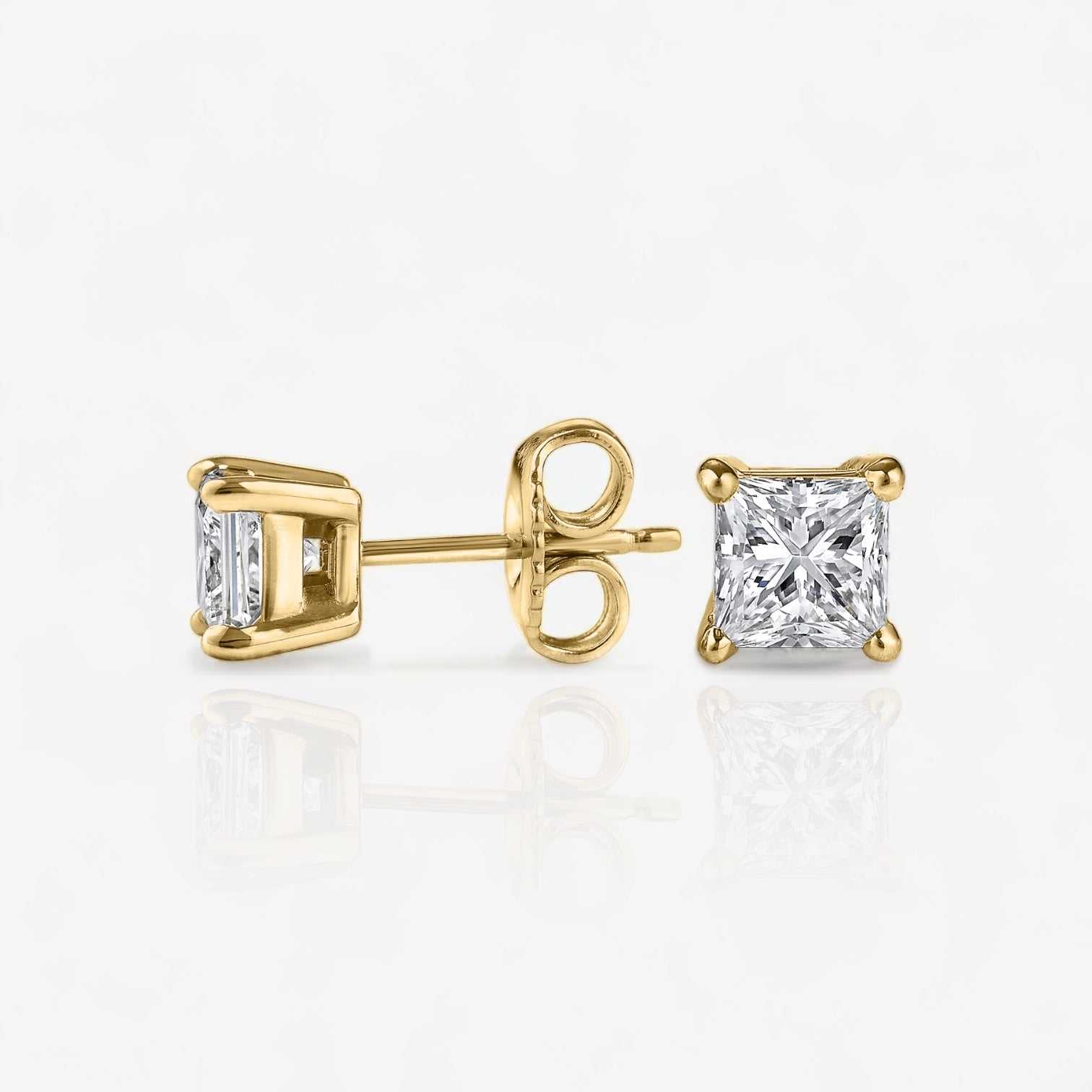 18kt yellow gold/0.25/0.33/0.50/0.75/1.00 /1.50/push-back/side