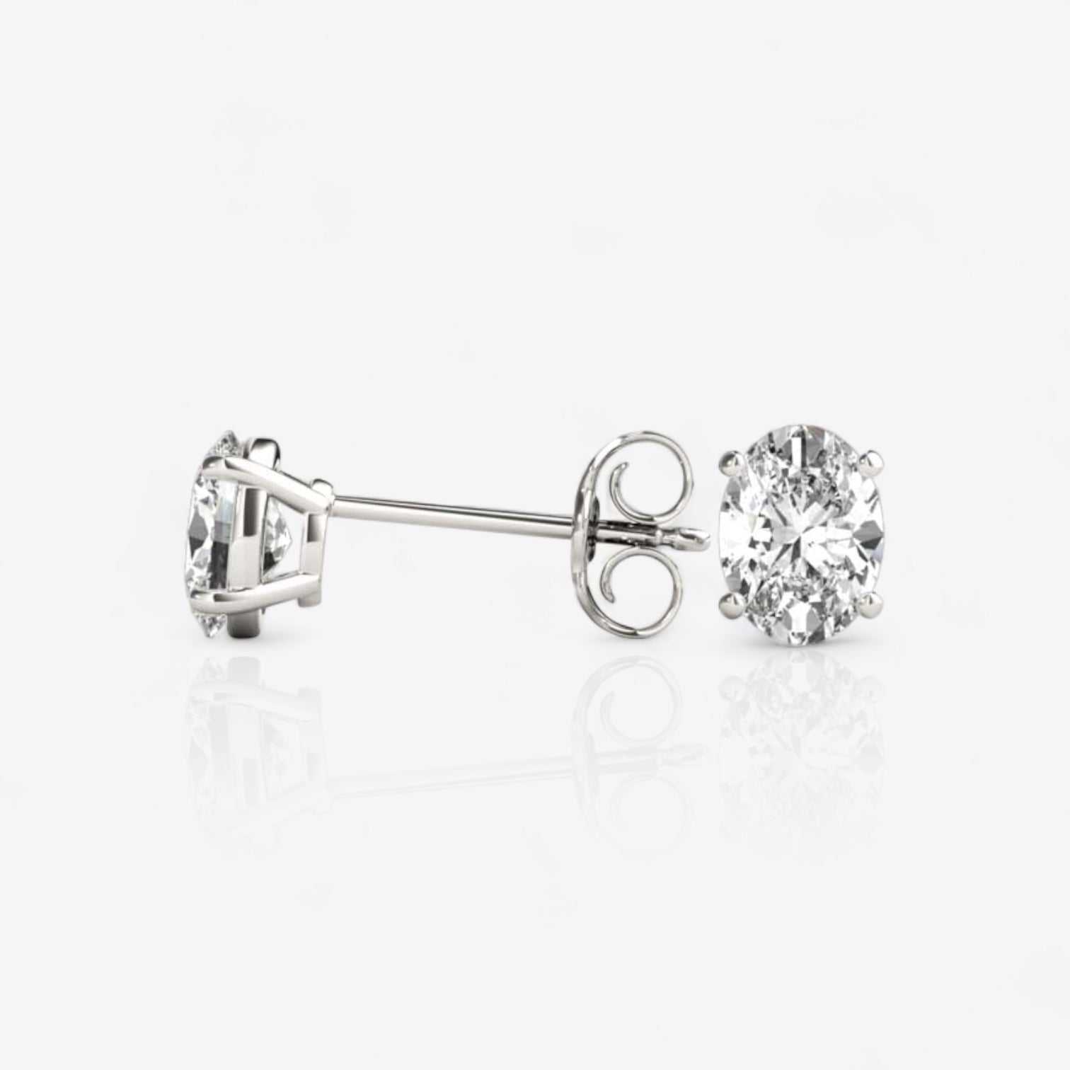 14kt White Gold/18kt white gold/platinum/0.60/0.80/1.00 /push-back/screw-back/side