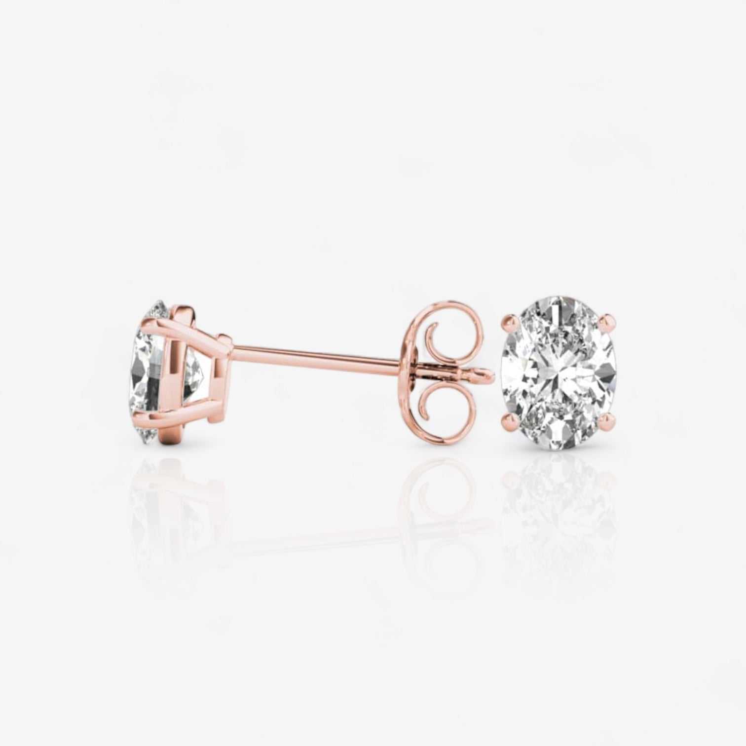 18kt rose gold/0.60/0.80/1.00 /push-back/screw-back/side