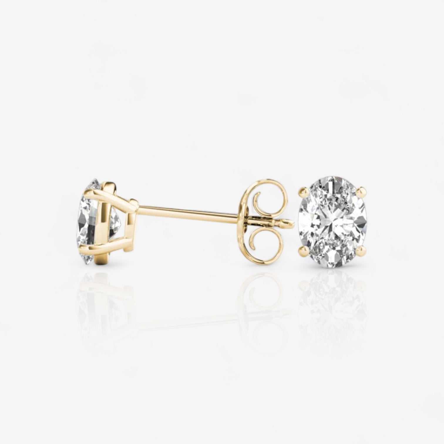 18kt yellow gold/0.60/0.80/1.00 /push-back/screw-back/side