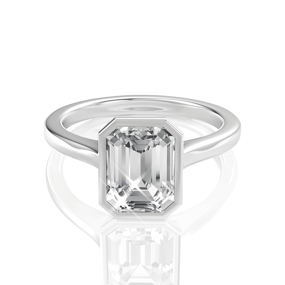 14kt white gold/18kt white gold/platinum/emerald/top sku 1ECZ4782