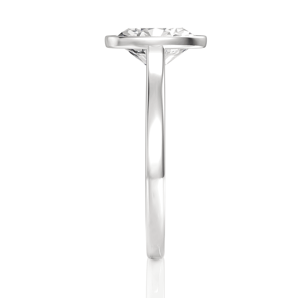 14kt white gold/18kt white gold/platinum/oval/side