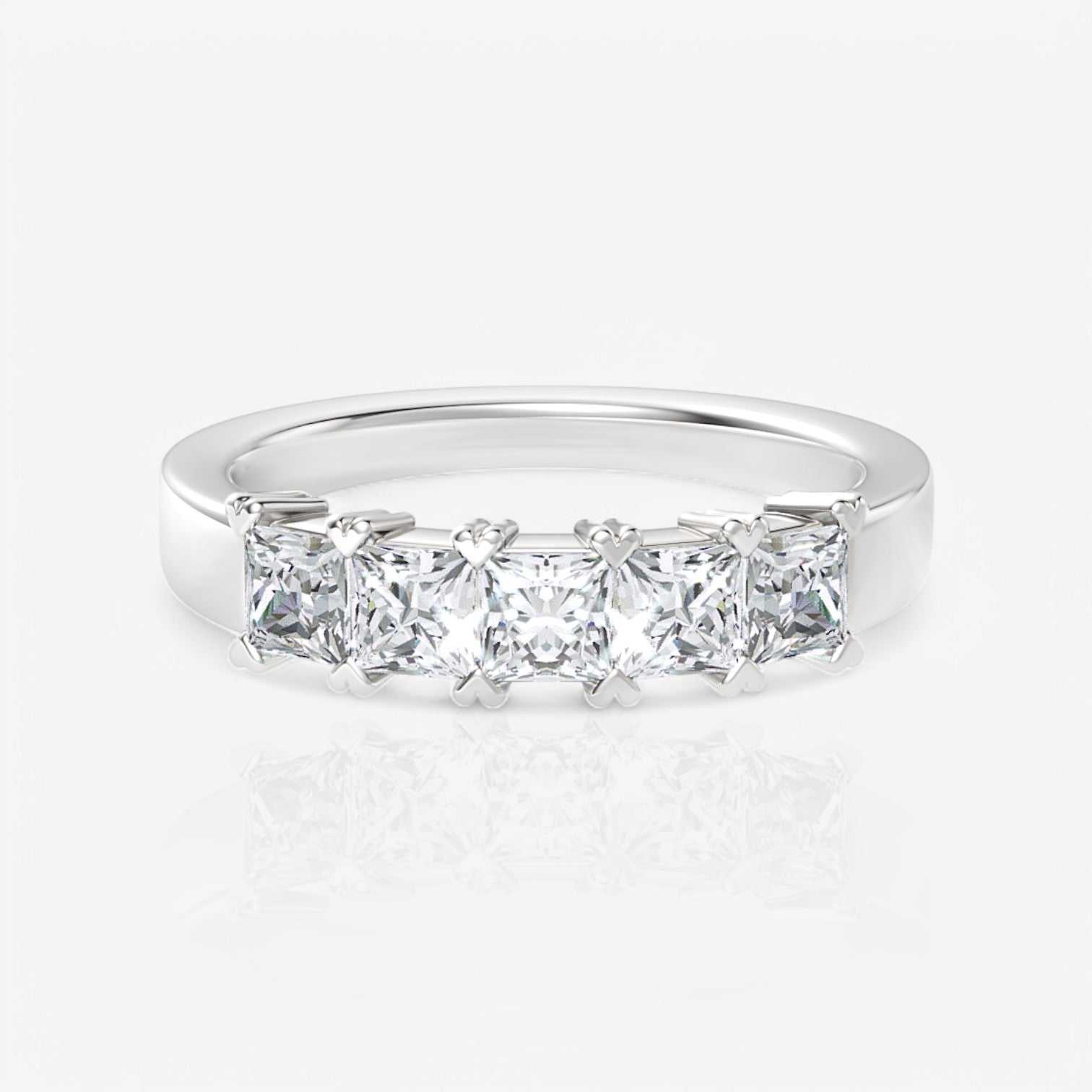 14kt white gold/18kt white gold/platinum/0.50/top