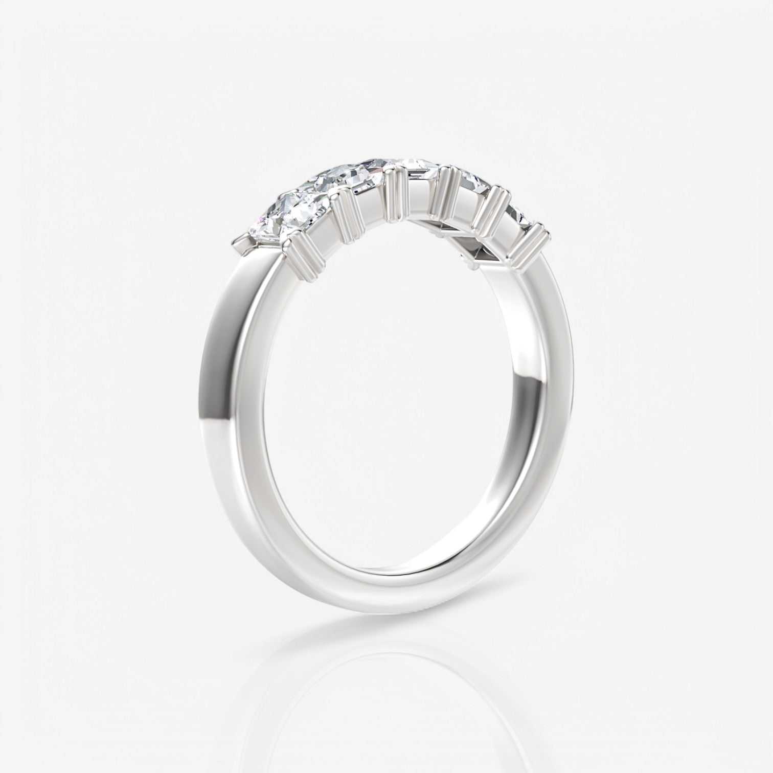 14kt white gold/18kt white gold/platinum/0.50/side
