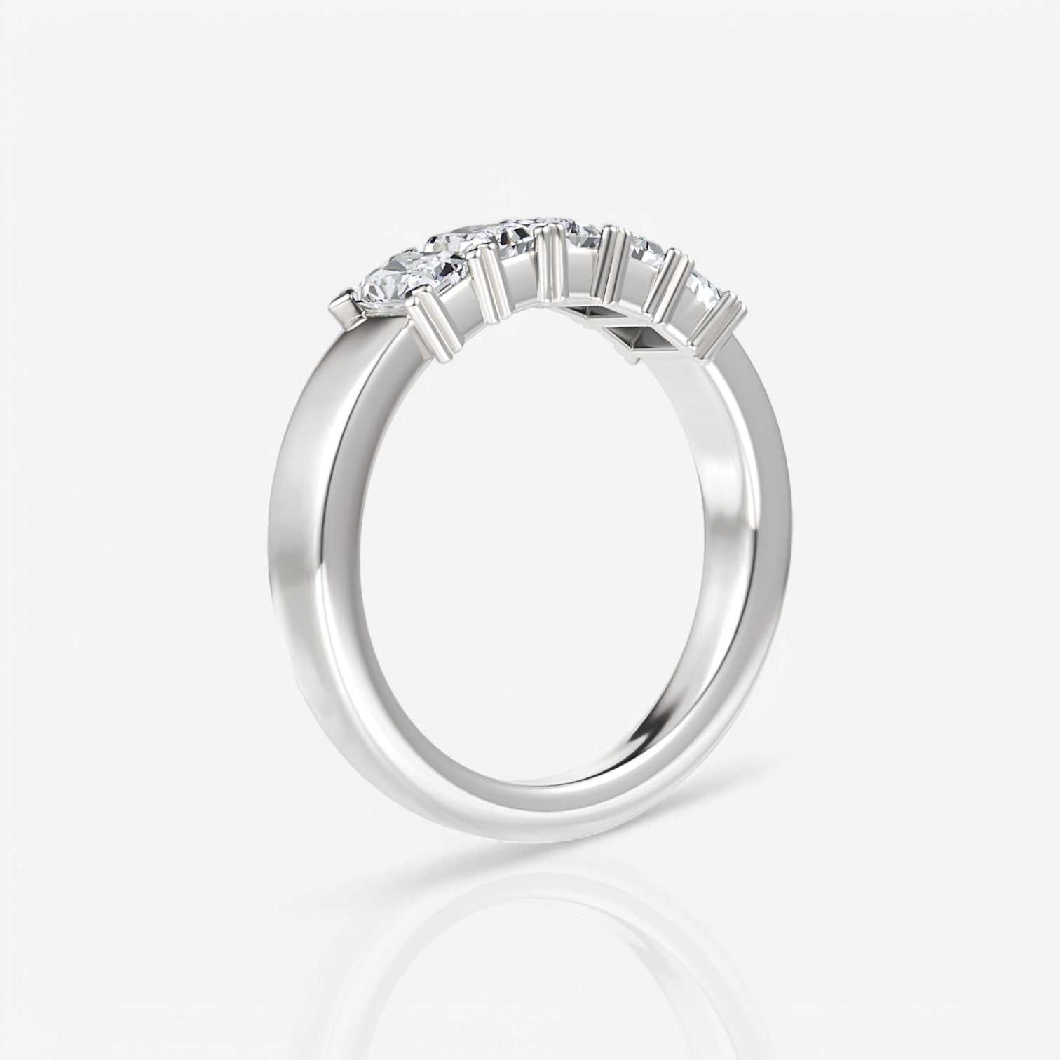 14kt white gold/18kt white gold/platinum/1.00/side