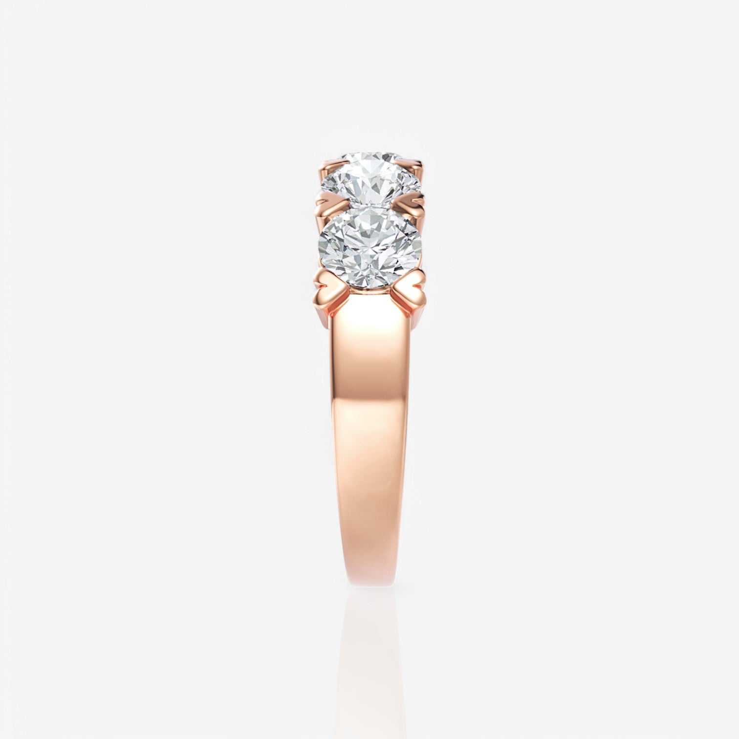 18kt rose gold/2.00/side