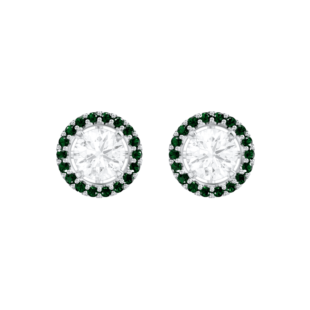14kt white gold/18kt white gold/18kt yellow gold/18kt rose gold/platinum/Fits 1.00 CTW Round Four-Prong Studs/Fits 1.50 CTW Round Four-Prong Studs/Fits 2.00 CTW Round Four-Prong Studs/Fits 3.00 CTW Round Four-Prong Studs/Fits 4.00 CTW Round Four-Prong Studs/front