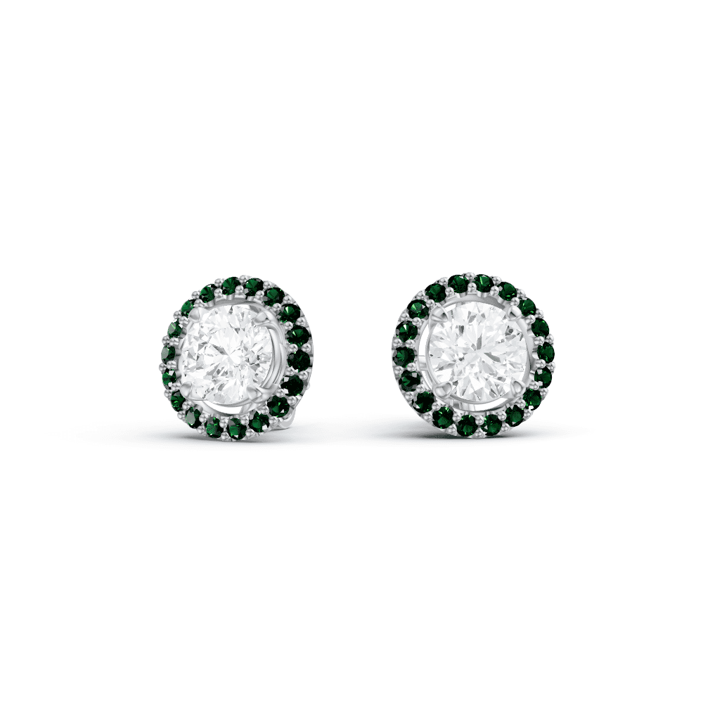14kt white gold/18kt white gold/18kt yellow gold/18kt rose gold/platinum/Fits 1.00 CTW Round Four-Prong Studs/Fits 1.50 CTW Round Four-Prong Studs/Fits 2.00 CTW Round Four-Prong Studs/Fits 3.00 CTW Round Four-Prong Studs/Fits 4.00 CTW Round Four-Prong Studs/side