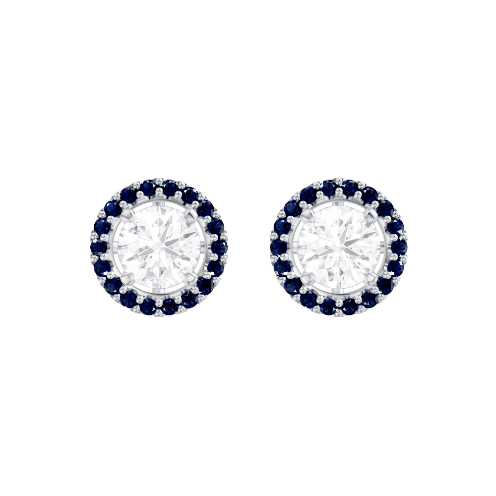 14kt white gold/18kt white gold/platinum/Fits 1.00 CTW Round Four-Prong Studs/Fits 1.50 CTW Round Four-Prong Studs/Fits 2.00 CTW Round Four-Prong Studs/Fits 3.00 CTW Round Four-Prong Studs/Fits 4.00 CTW Round Four-Prong Studs/front