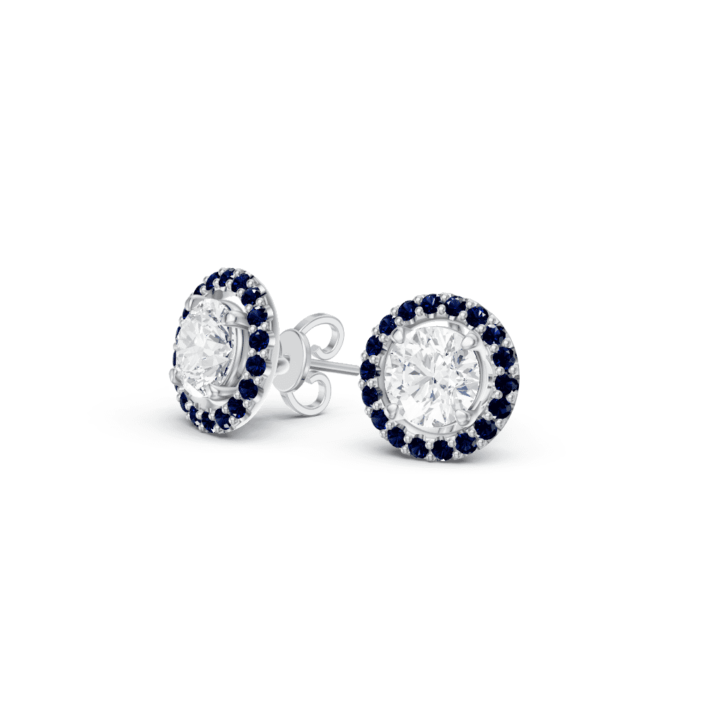 14kt white gold/18kt white gold/platinum/Fits 1.00 CTW Round Four-Prong Studs/Fits 1.50 CTW Round Four-Prong Studs/Fits 2.00 CTW Round Four-Prong Studs/Fits 3.00 CTW Round Four-Prong Studs/Fits 4.00 CTW Round Four-Prong Studs/side