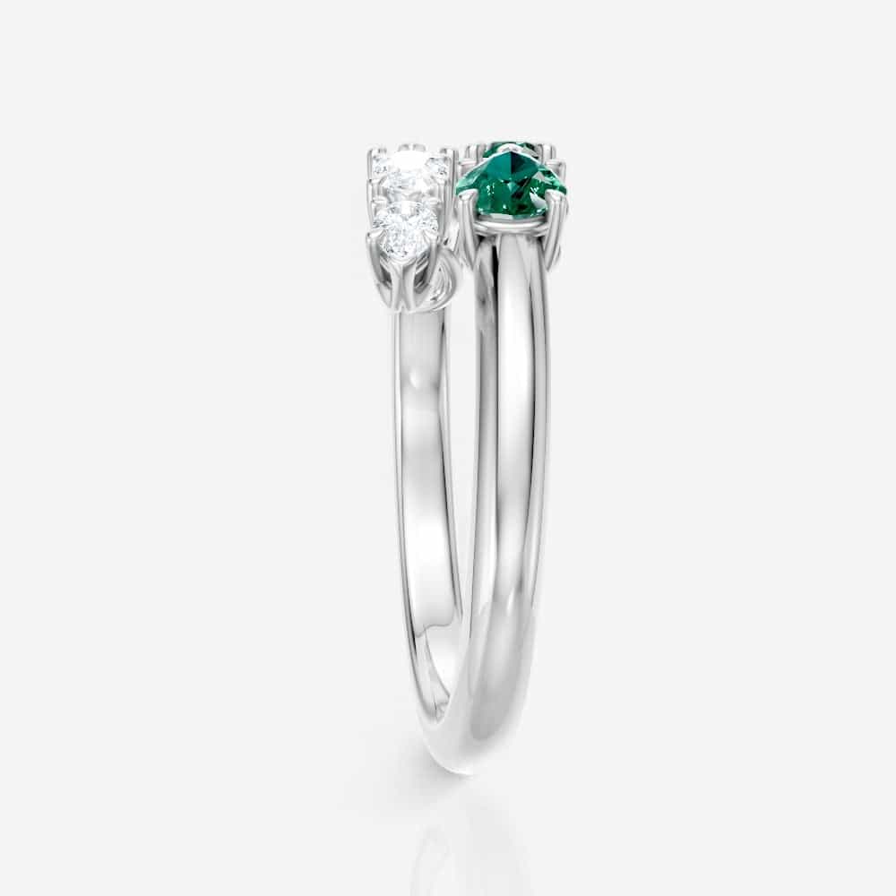 14kt white gold/18kt white gold/platinum/1.00/side
