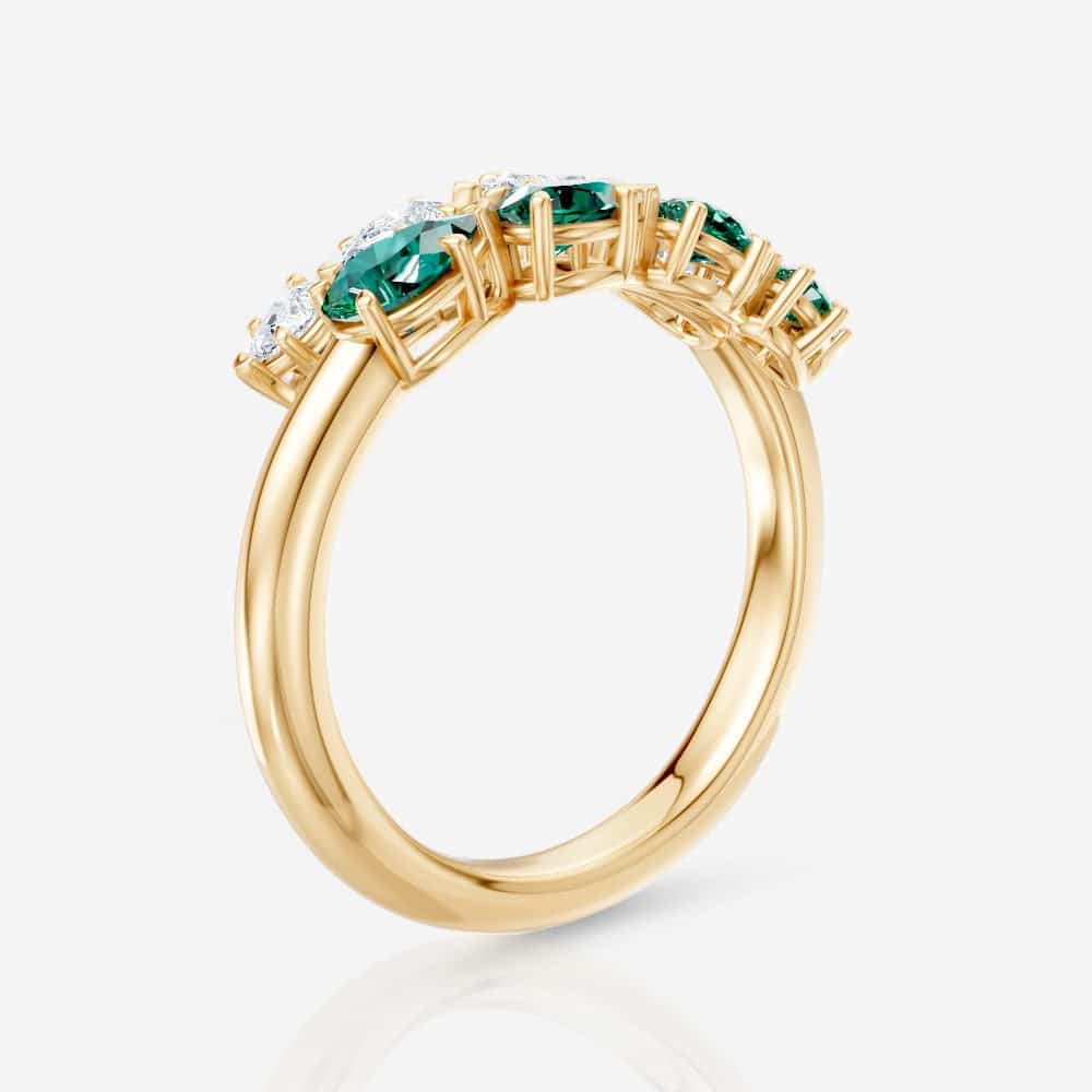 18kt yellow gold/1.00/side