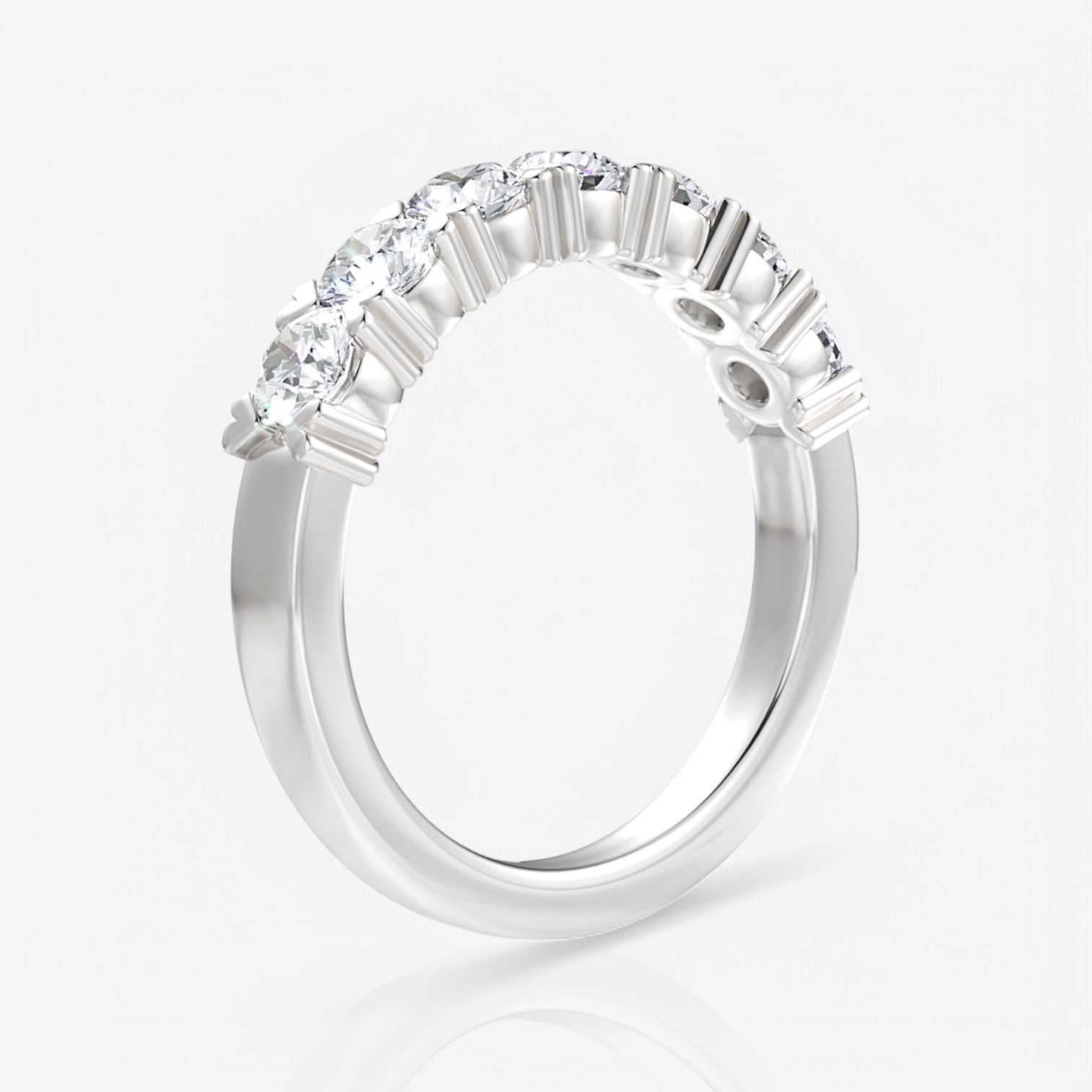 14kt white gold/18kt white gold/platinum/0.50/side