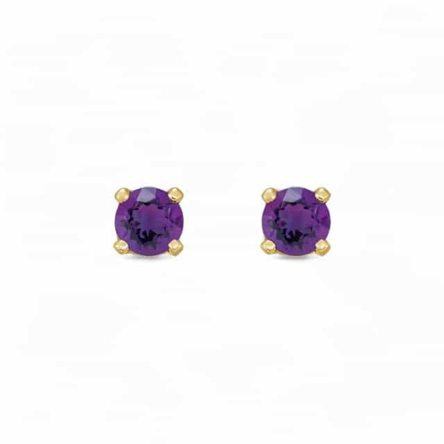 14kt yellow gold/February - Amethyst/top