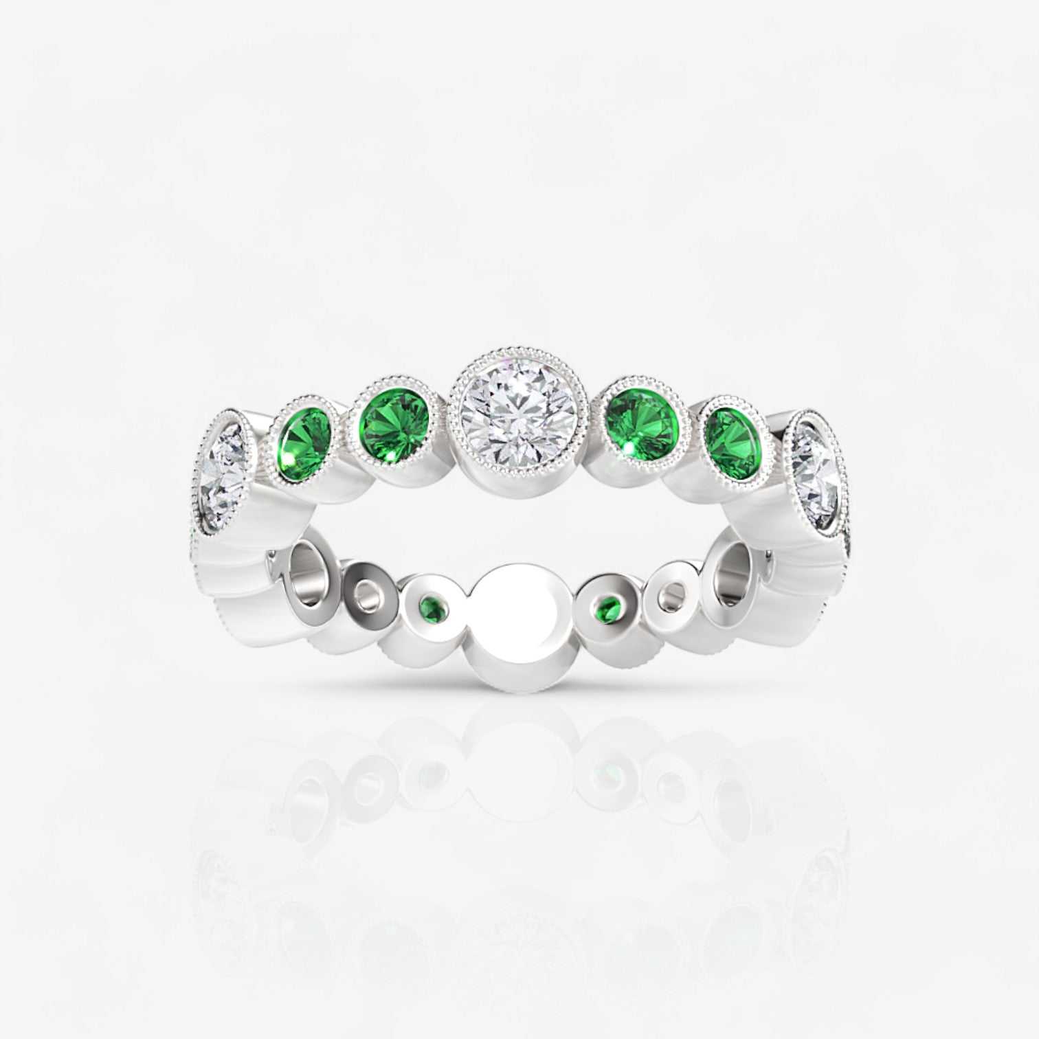 14kt white gold/18kt white gold/platinum/1.35/top