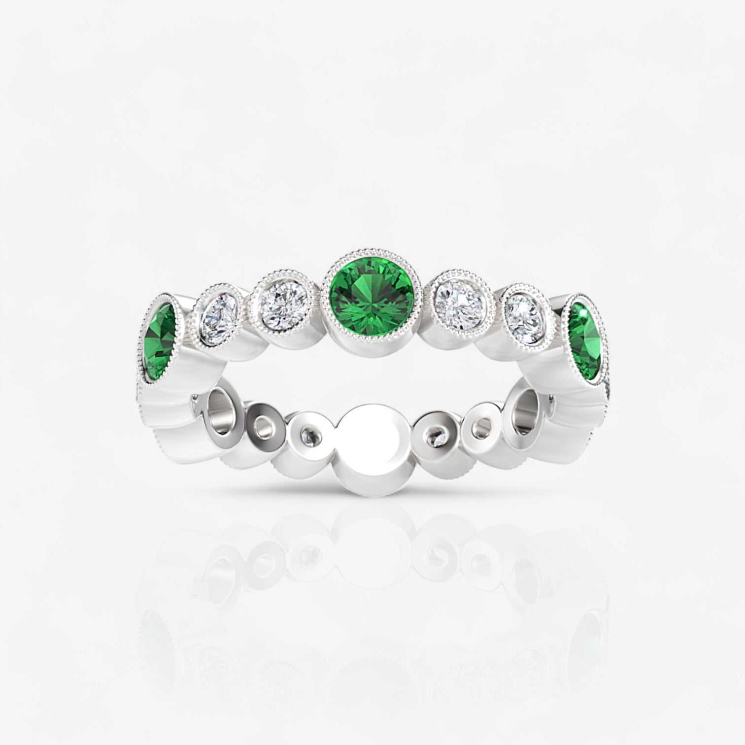 14kt white gold/18kt white gold/platinum/1.35/top