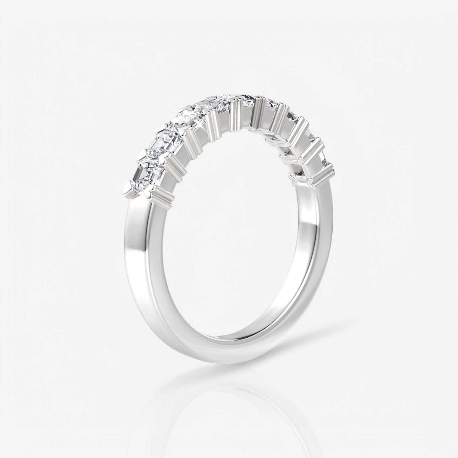 14kt white gold/18kt white gold/platinum/0.50/side