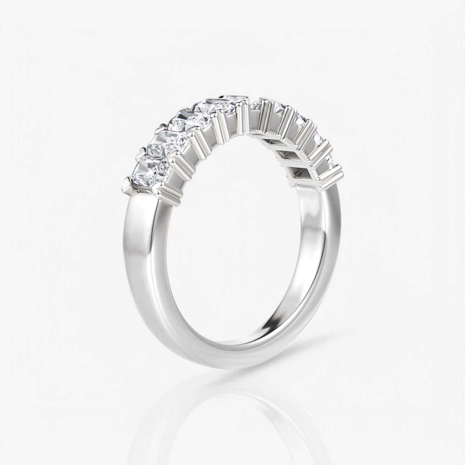 14kt white gold/18kt white gold/platinum/0.50/side