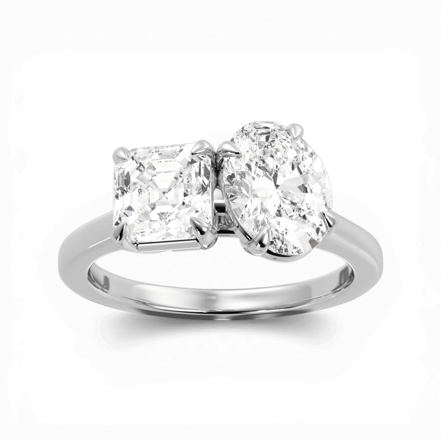 14kt white gold/18kt white gold/side