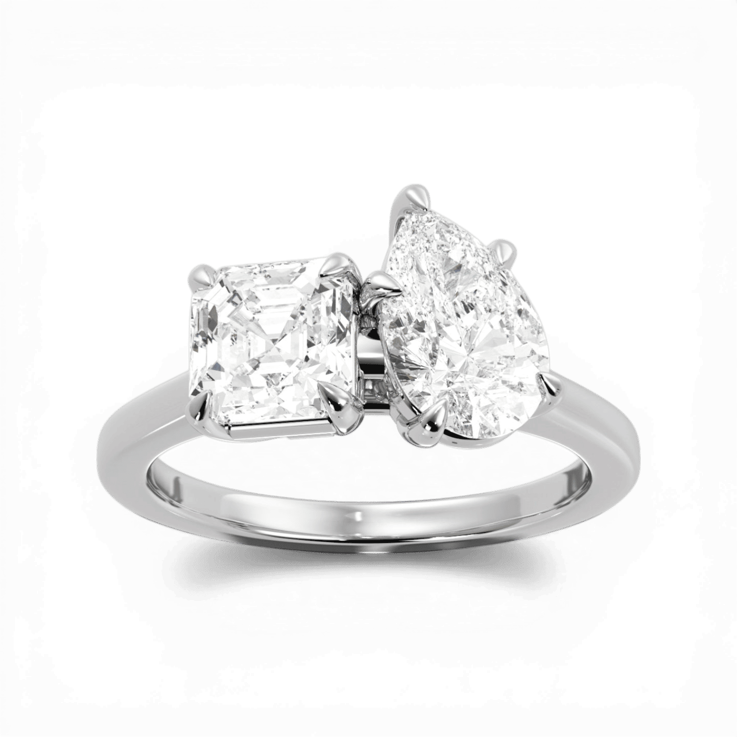 14kt white gold/18kt white gold/platinum/side