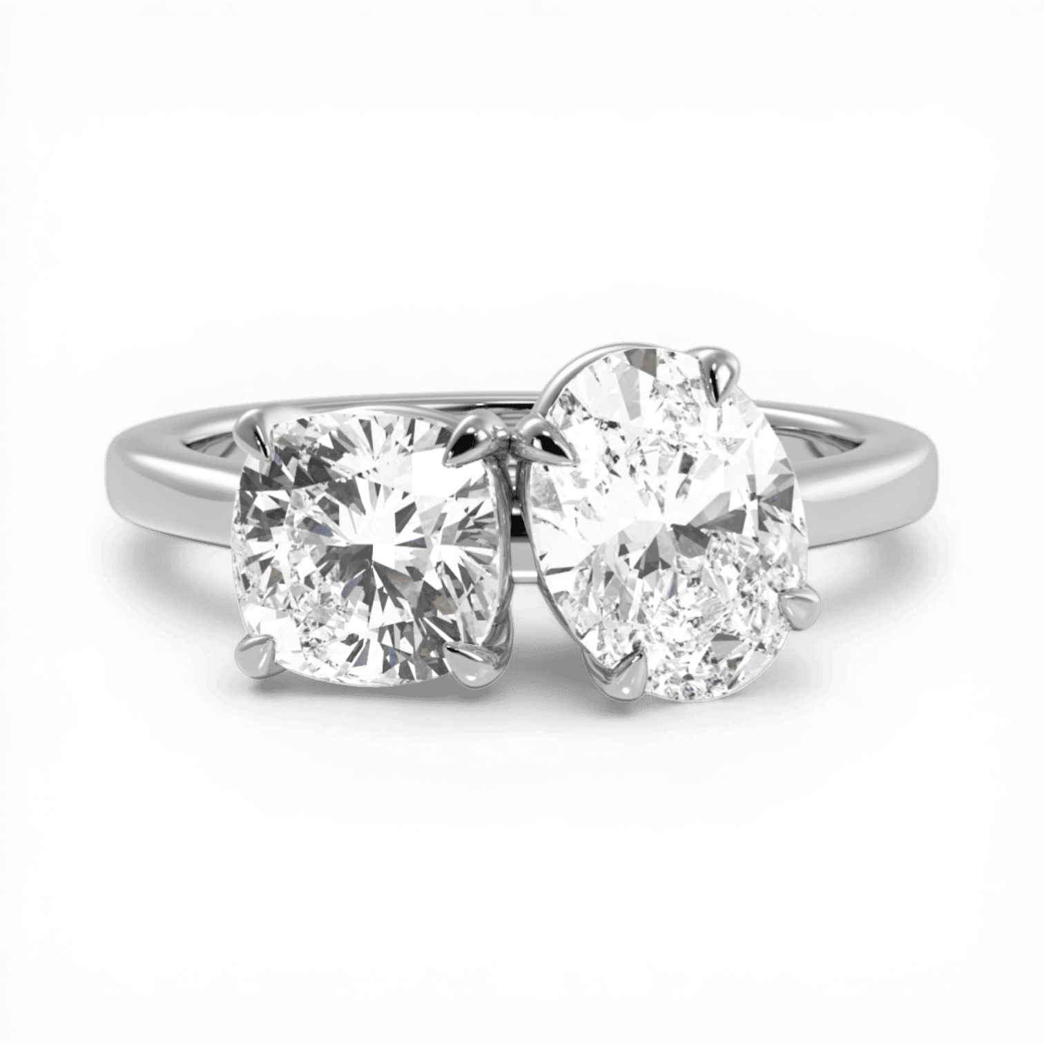 14kt white gold/18kt white gold/platinum/top