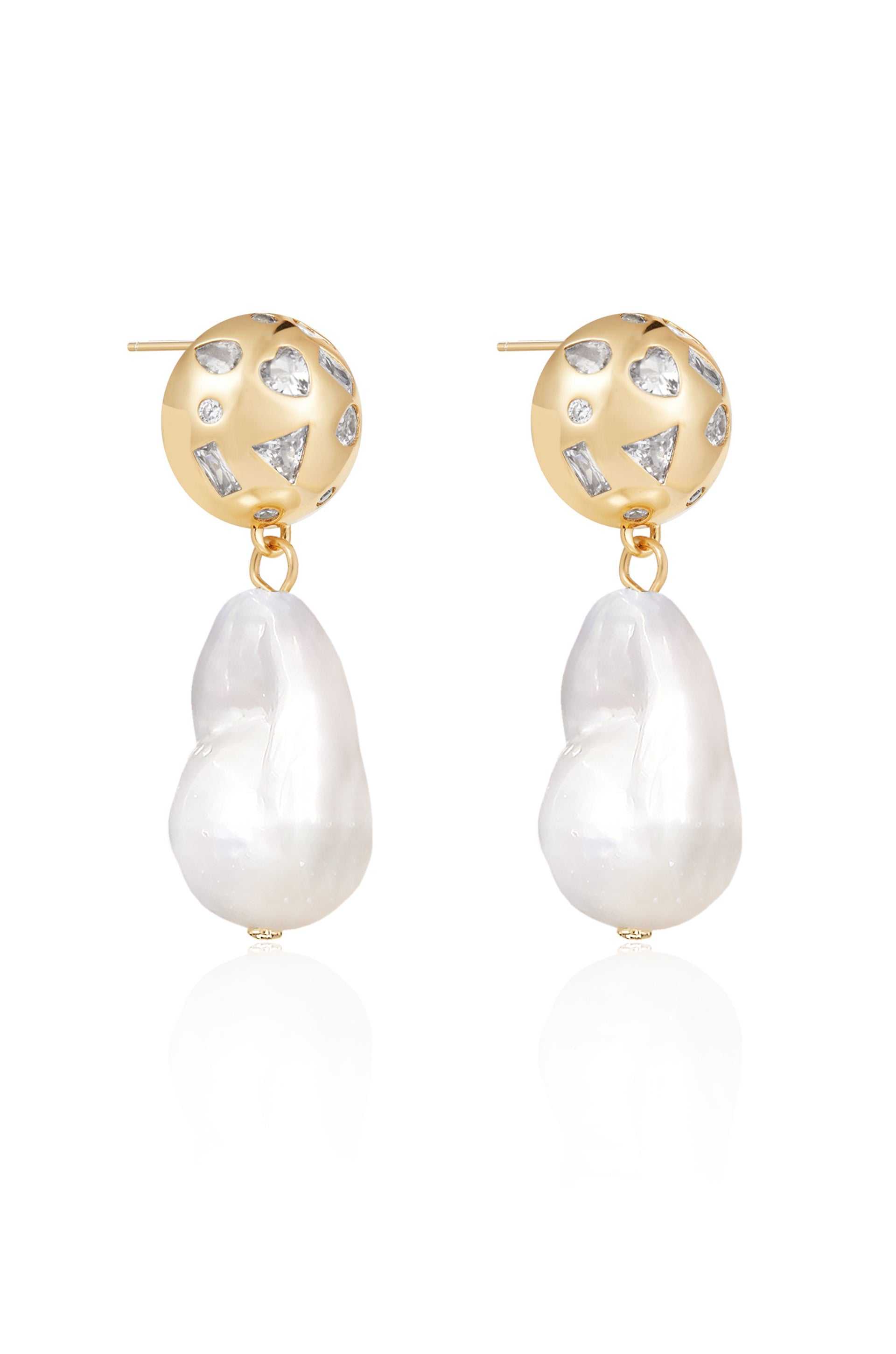 18kt gold plated/side