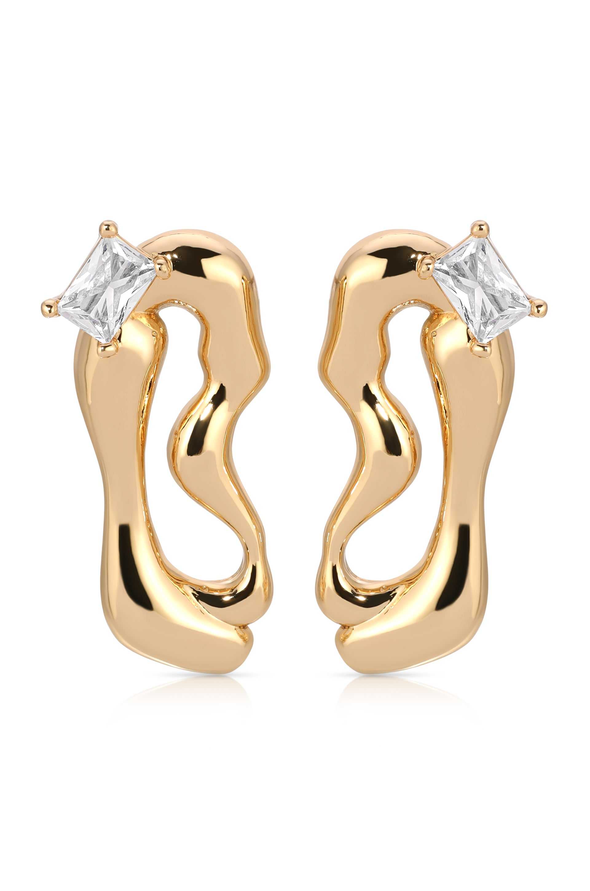 18kt gold plated/front