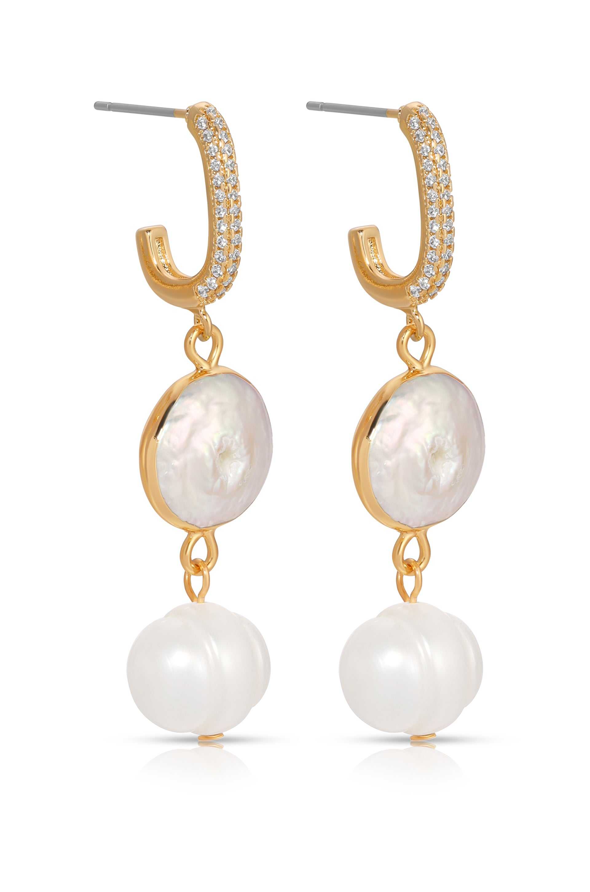 18kt gold plated/side