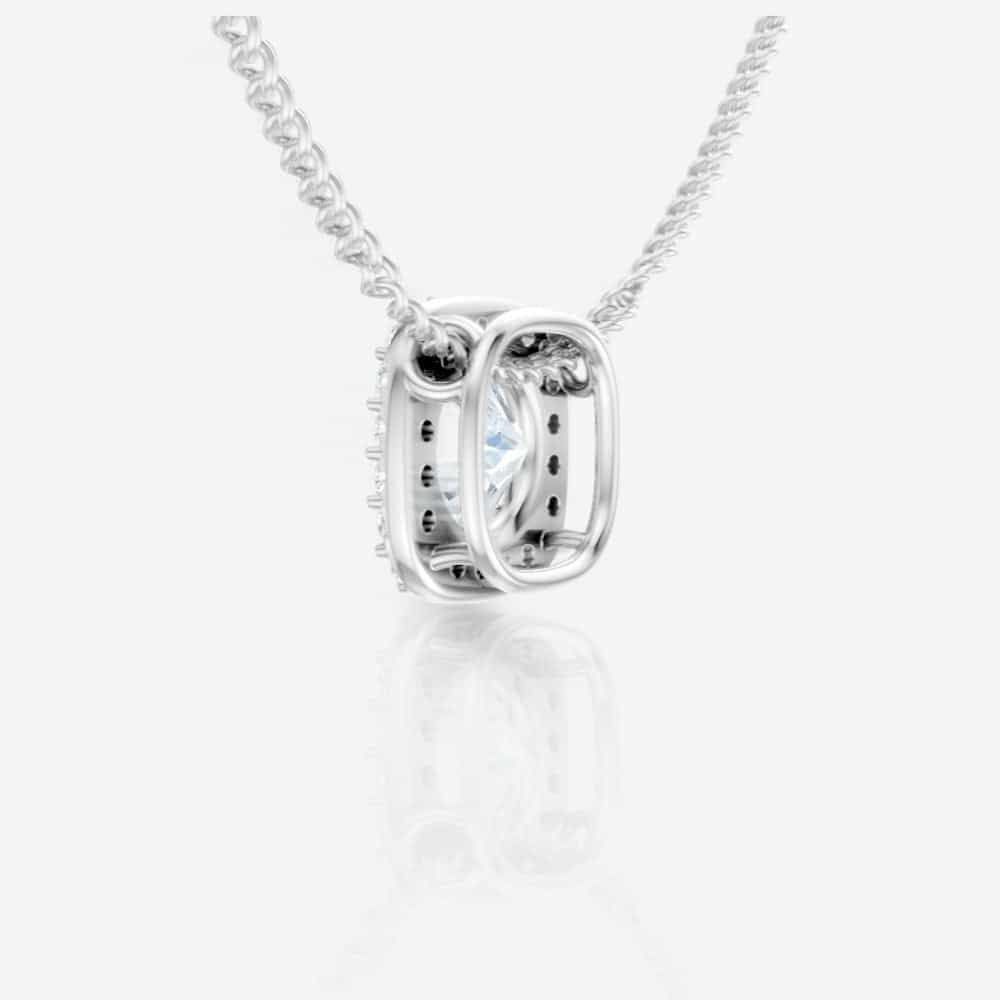 14kt white gold/18kt white gold/platinum/round/cushion/side