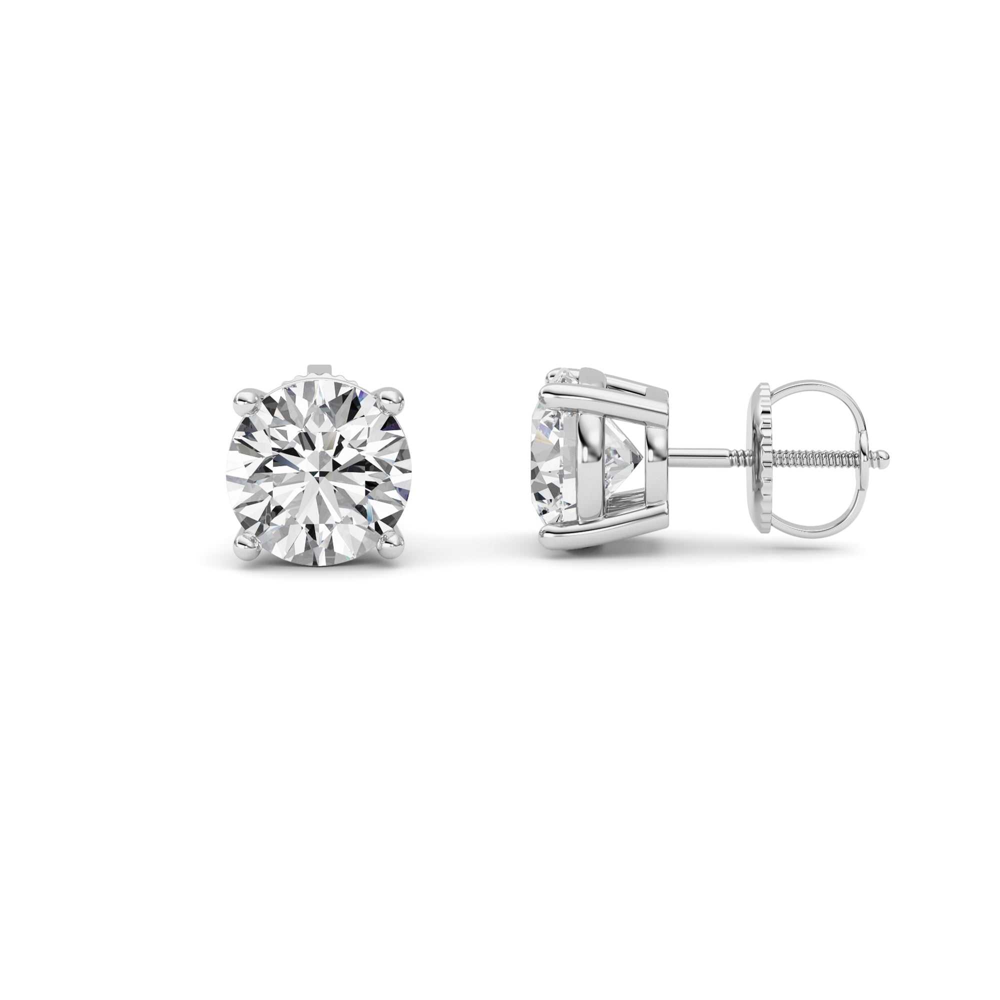 14kt white gold/4.00/screw-back/front