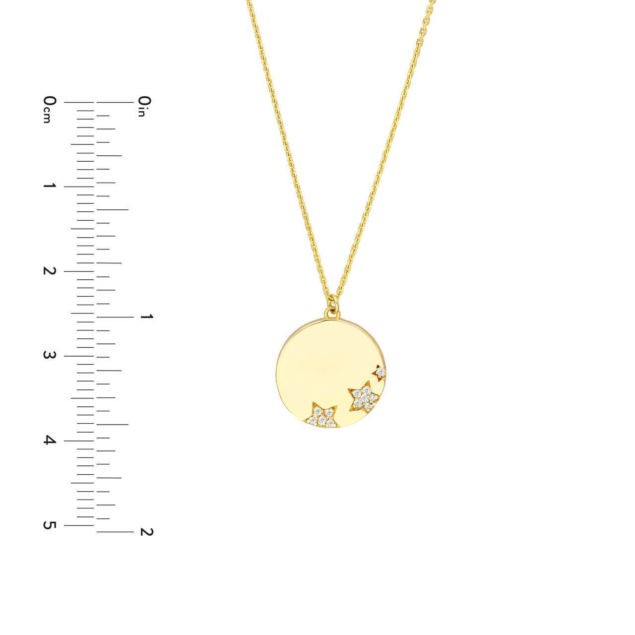 14kt yellow gold/measurement