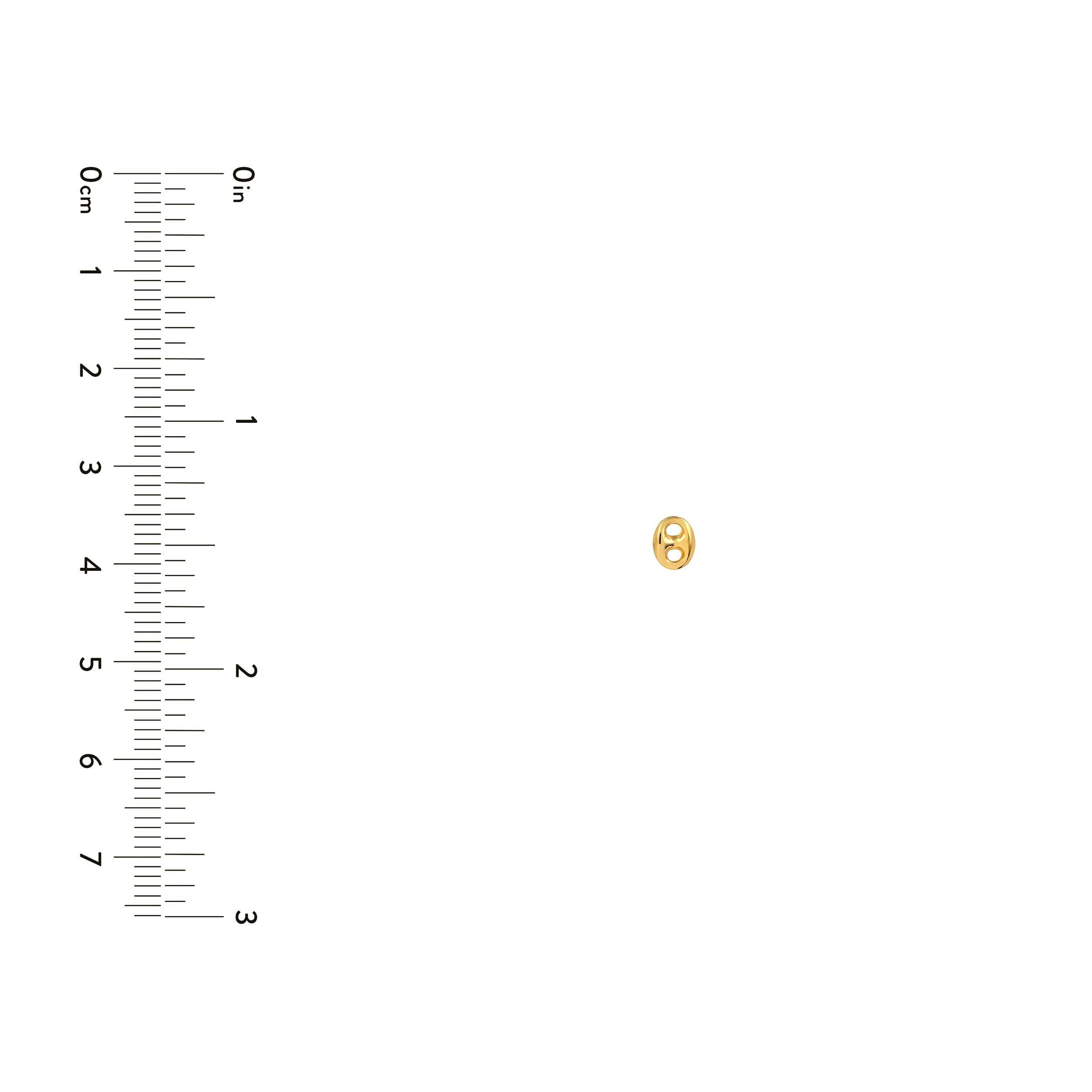 14kt yellow gold/measurement