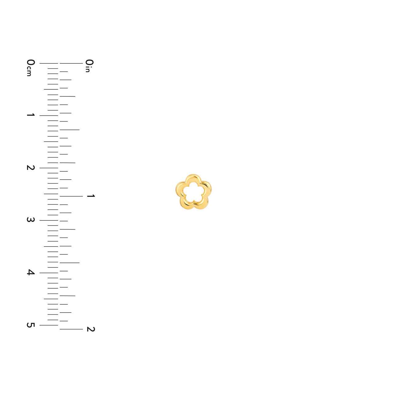 14kt yellow gold/measurements