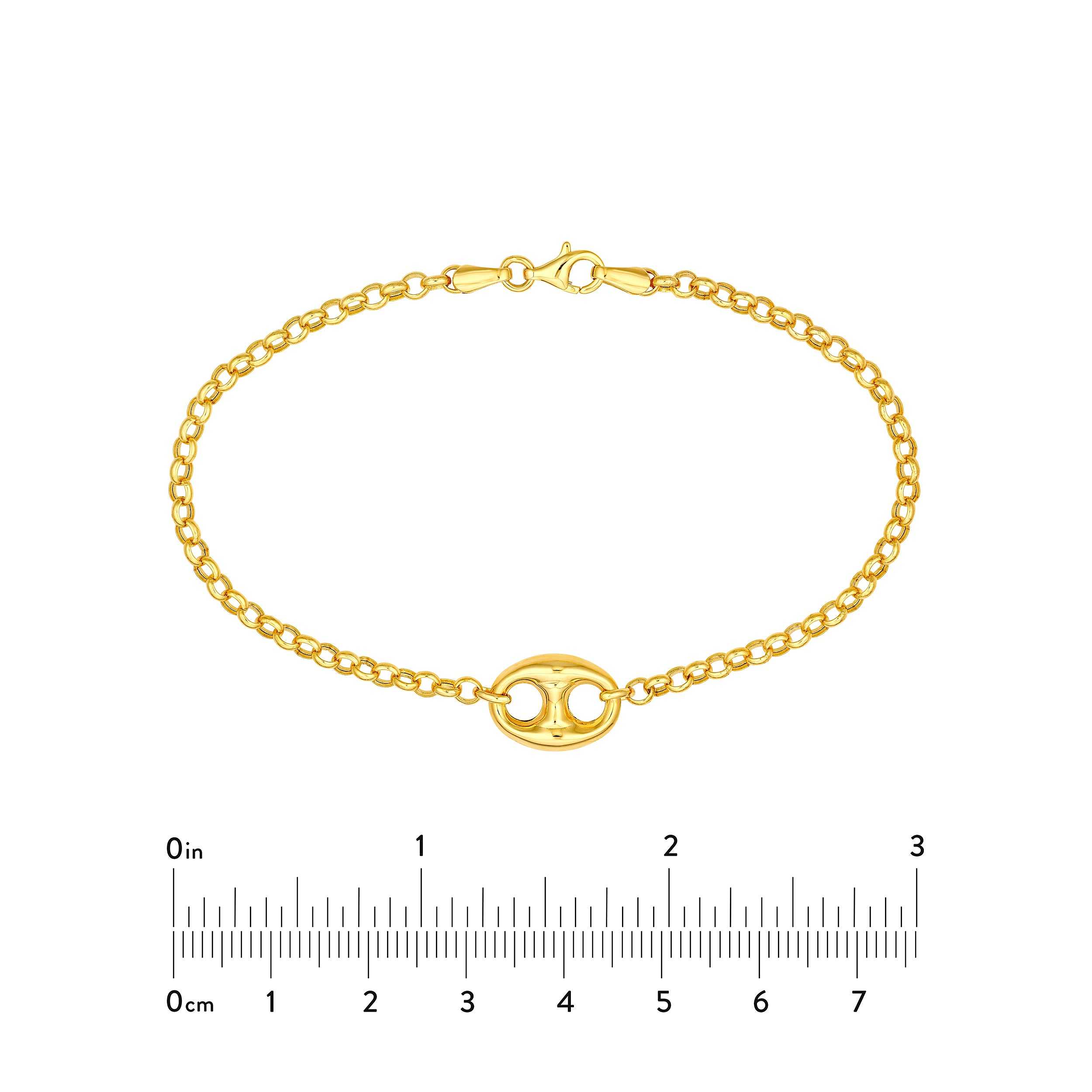 14kt yellow gold/measurement