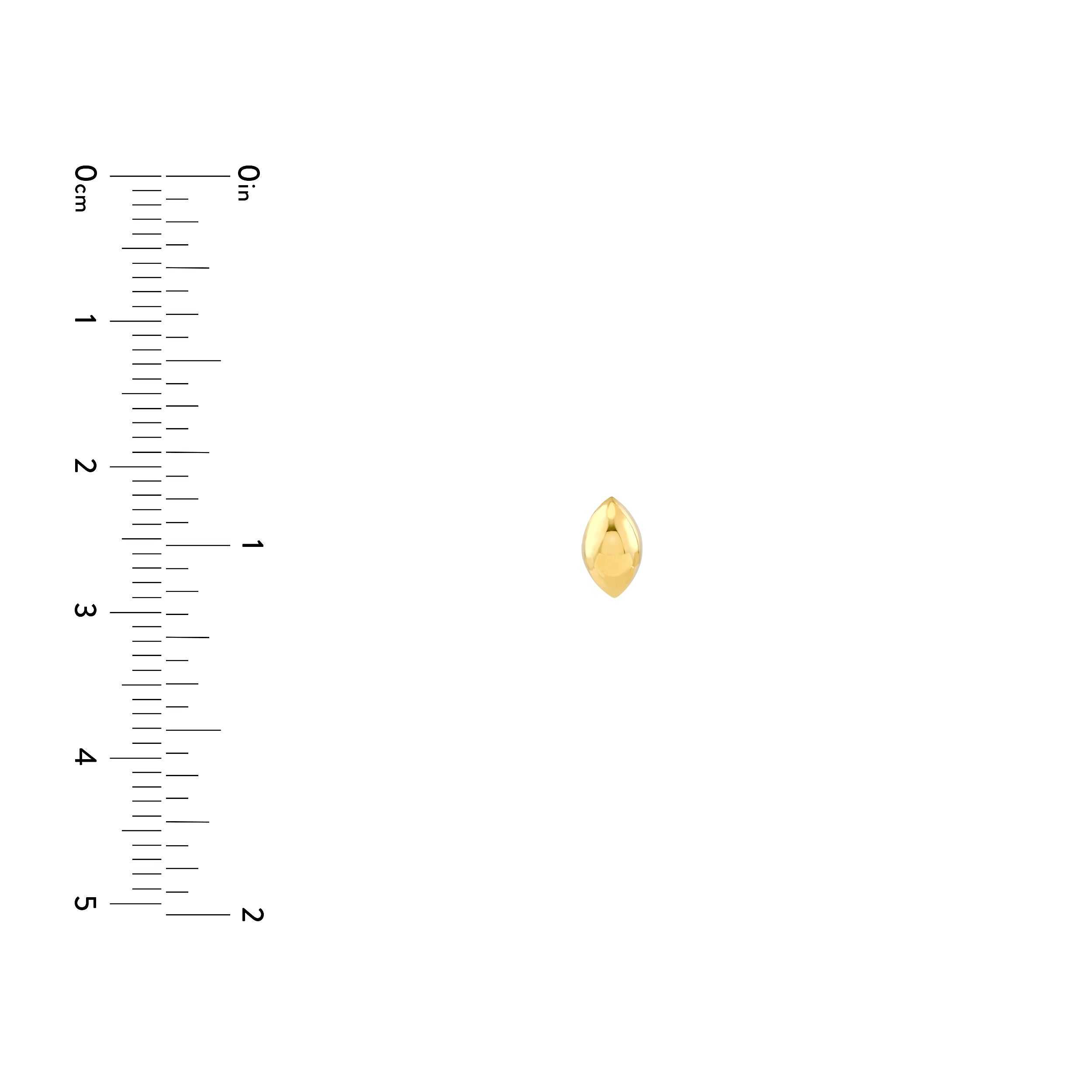 14kt yellow gold/measurement