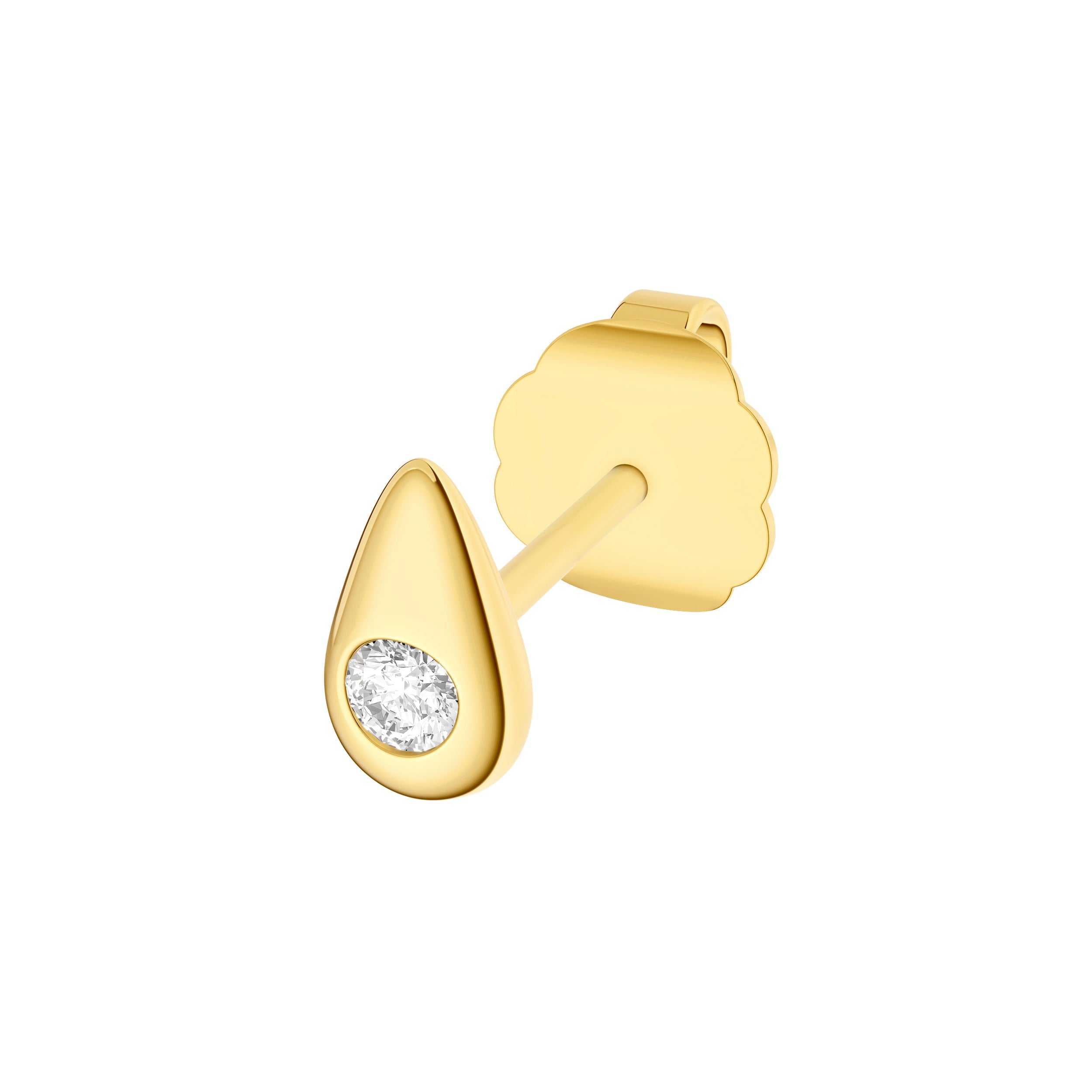 14kt yellow gold/side