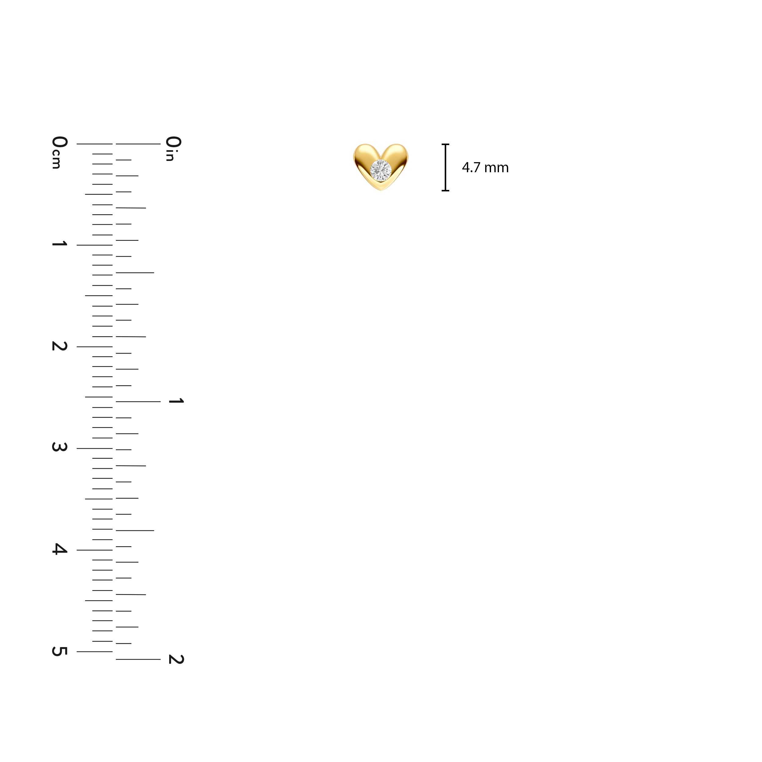 14kt yellow gold/measurement