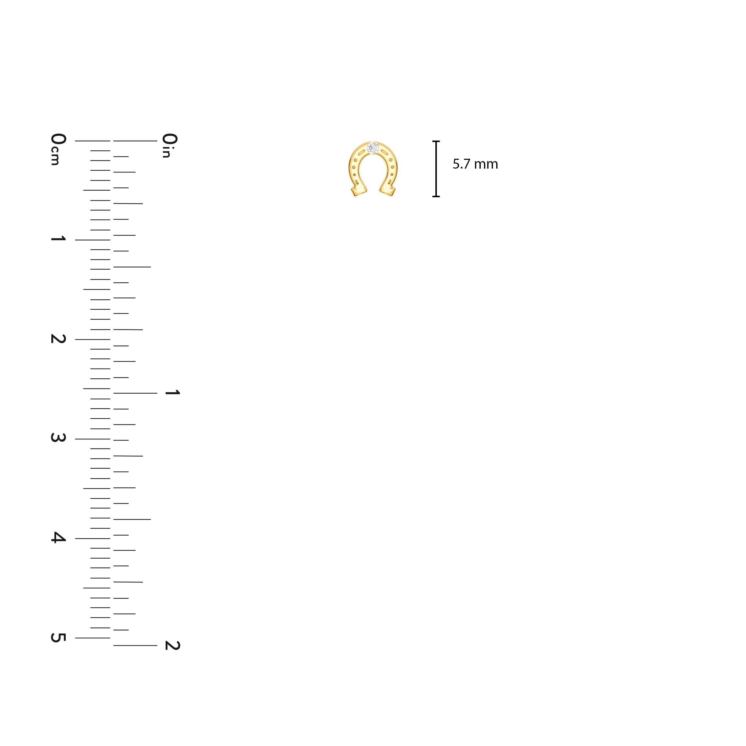 14kt yellow gold/measurement